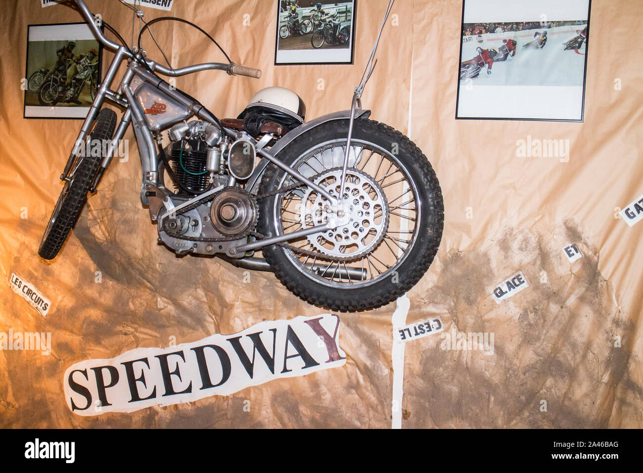 Marsiglia (Francia) Musée de la moto - Motorcycle Museum : JAP Speedway bike (UK) Foto Stock
