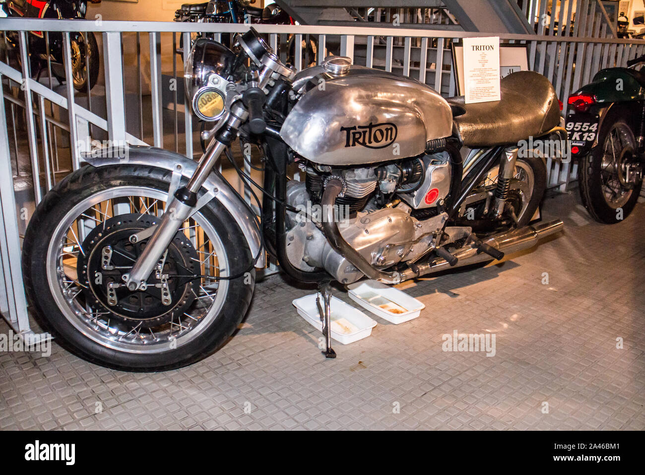 Marsiglia (Francia) Musée de la moto - Motorcycle Museum : Triton "Ace Cafe' 750cc 1960 (inglese) Foto Stock
