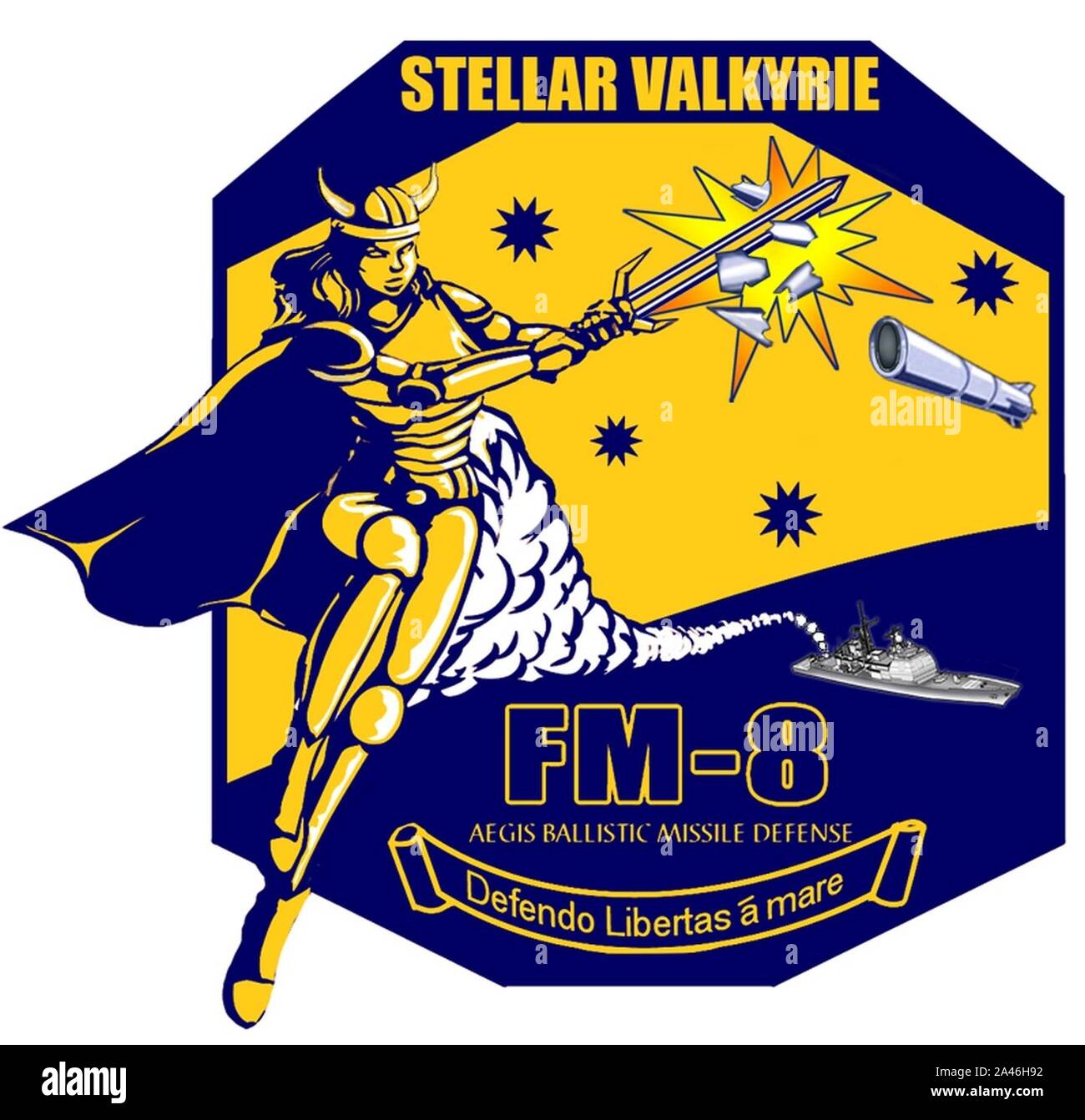 FM-8 finale del logo. Foto Stock