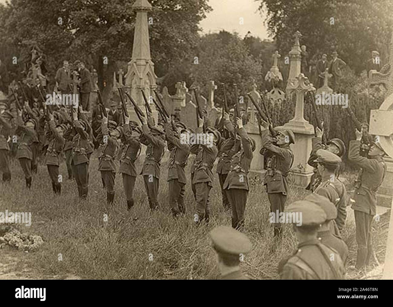 Parte di sparo a Joseph McGuinness funerale nel cimitero di Glasnevin 2 Giugno 1922. Foto Stock