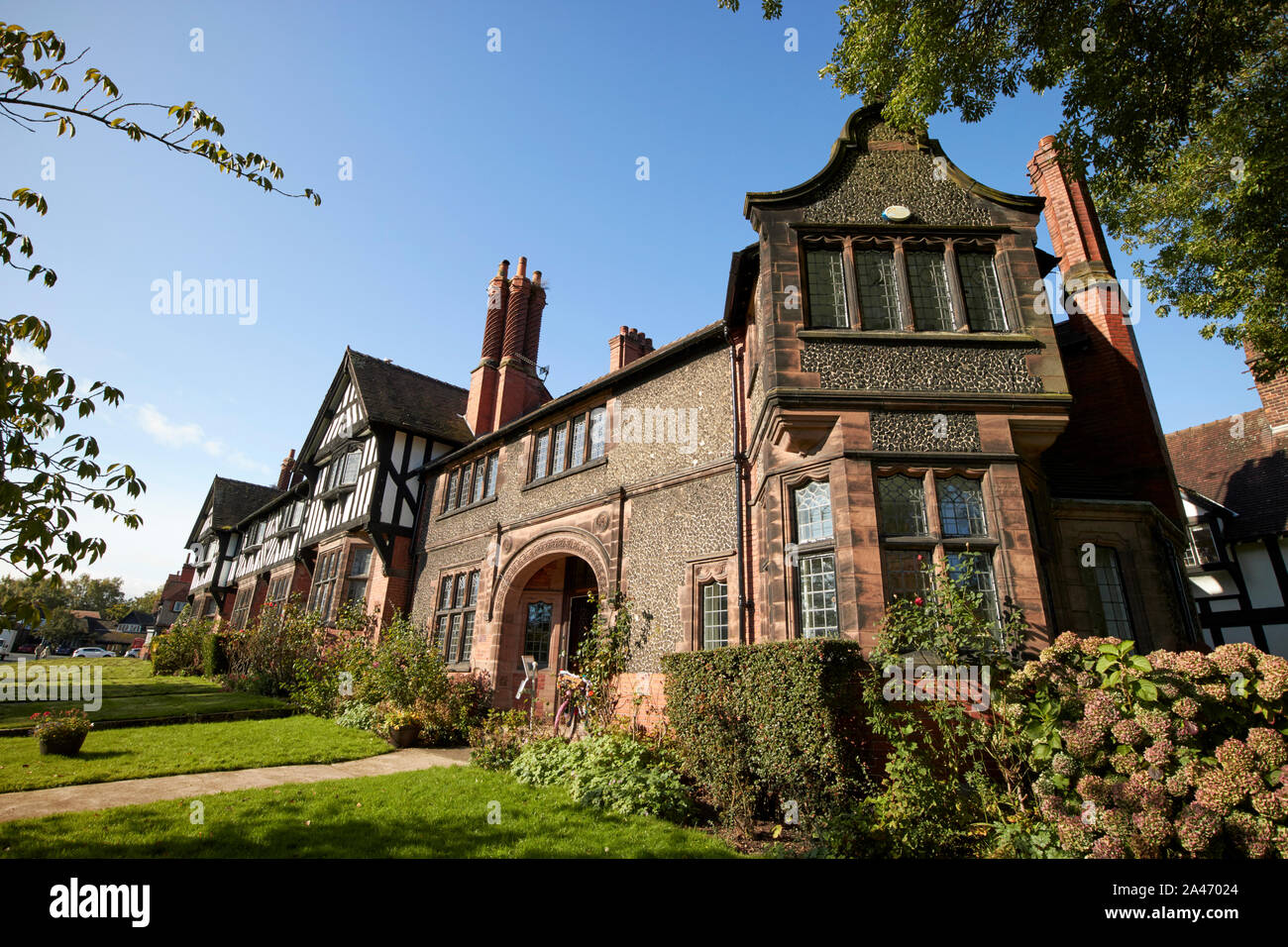 Bridge cottage edwardian casa di lord leverhulme Port Sunlight England Regno Unito Foto Stock