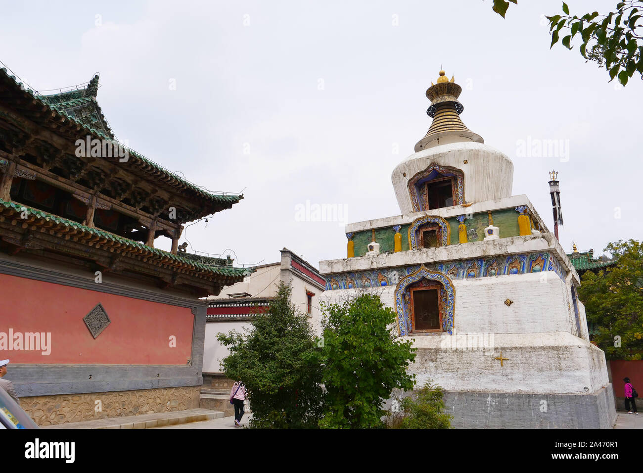 Monastero di Kumbum, Ta'er un tempio del buddismo tibetano monastero nella contea di Huangzhong, Xining Qinghai in Cina. Foto Stock