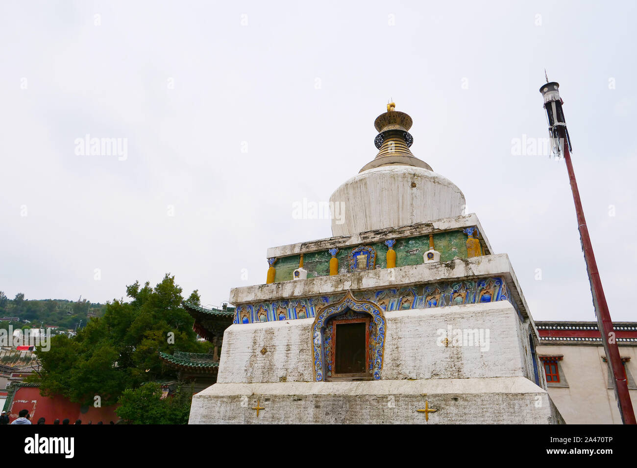 Monastero di Kumbum, Ta'er un tempio del buddismo tibetano monastero nella contea di Huangzhong, Xining Qinghai in Cina. Foto Stock