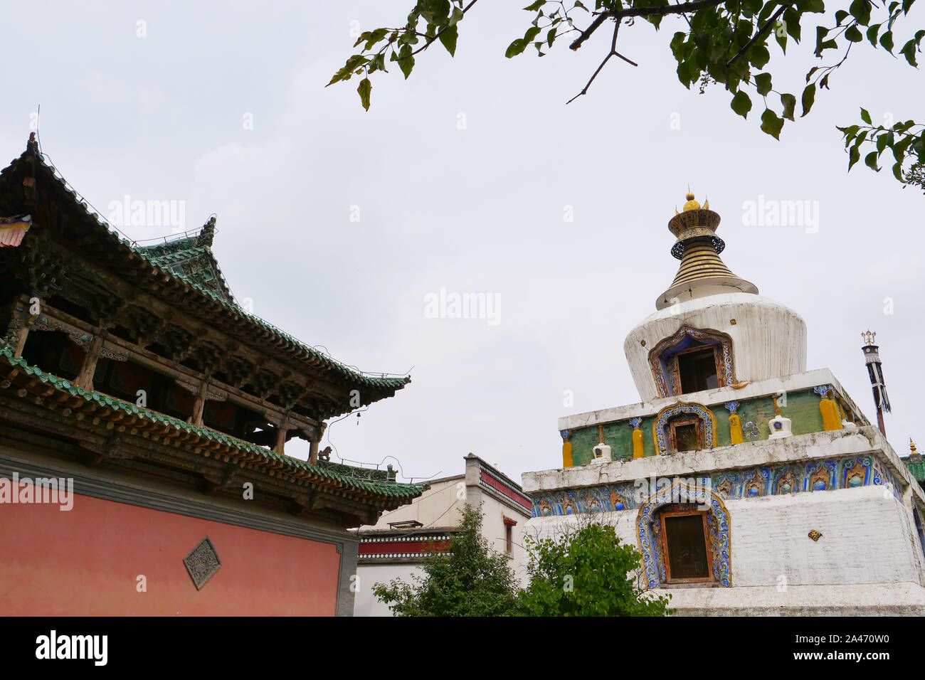 Monastero di Kumbum, Ta'er un tempio del buddismo tibetano monastero nella contea di Huangzhong, Xining Qinghai in Cina. Foto Stock