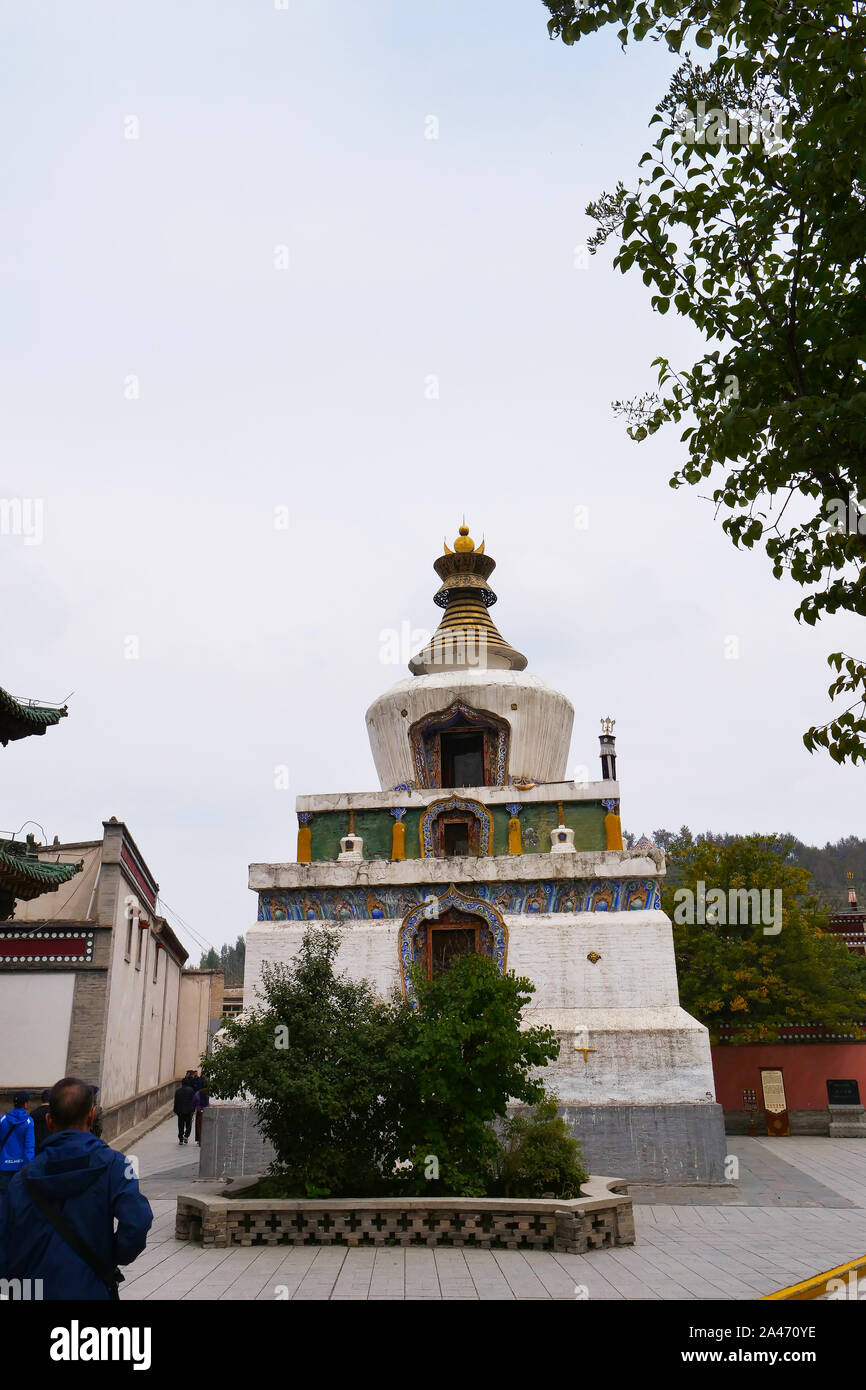 Monastero di Kumbum, Ta'er un tempio del buddismo tibetano monastero nella contea di Huangzhong, Xining Qinghai in Cina. Foto Stock