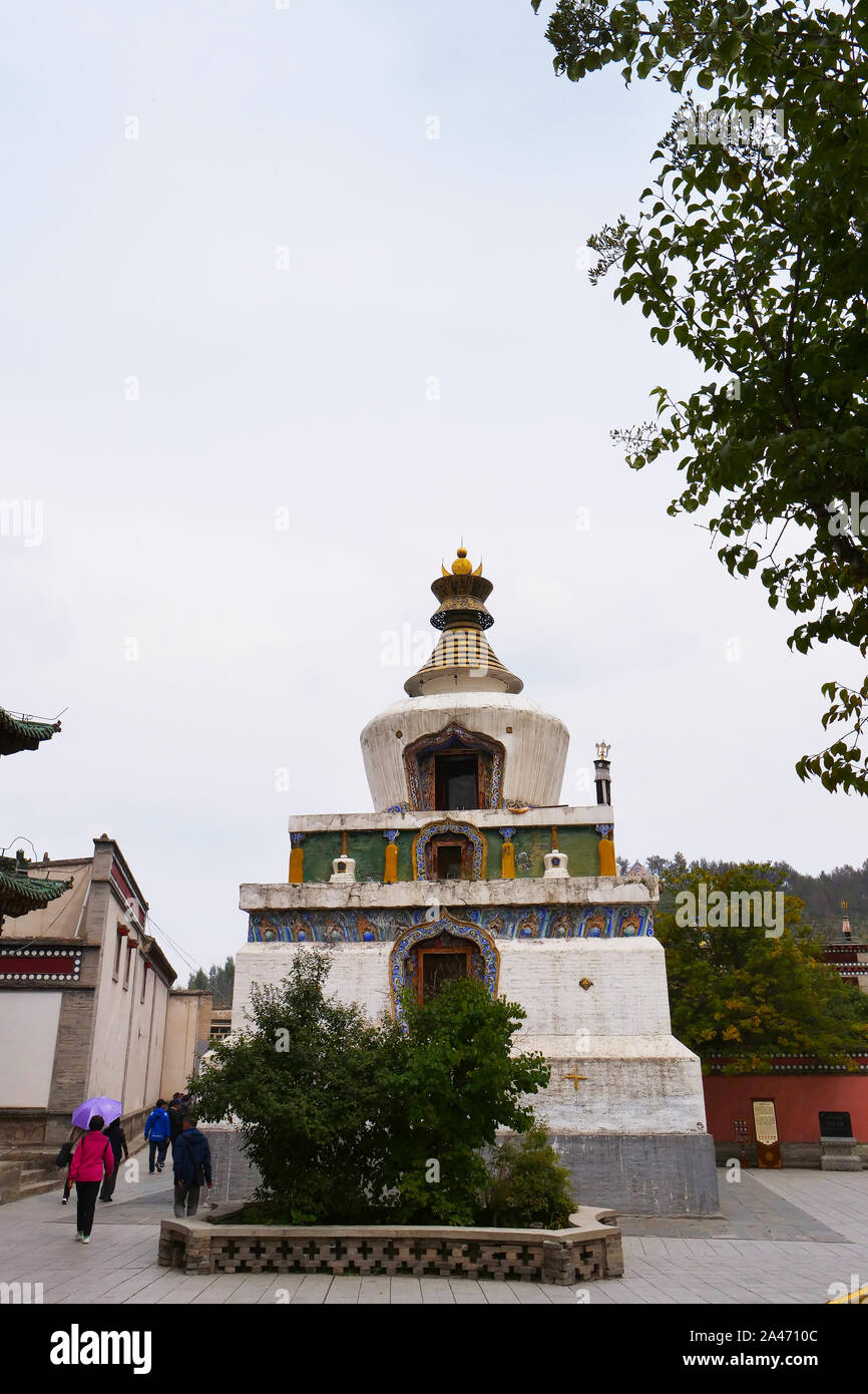 Monastero di Kumbum, Ta'er un tempio del buddismo tibetano monastero nella contea di Huangzhong, Xining Qinghai in Cina. Foto Stock