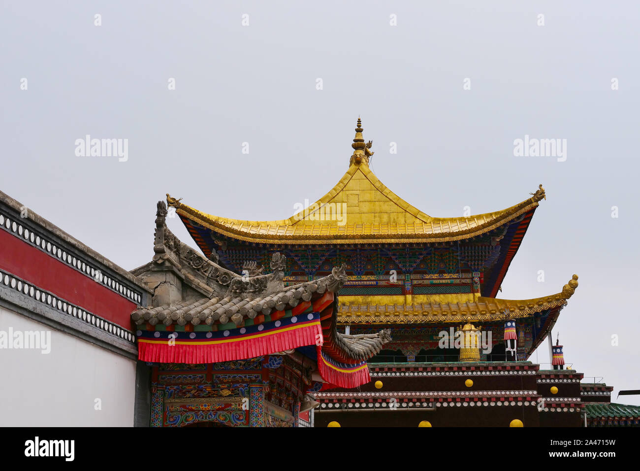 Monastero di Kumbum, Ta'er un tempio del buddismo tibetano monastero nella contea di Huangzhong, Xining Qinghai in Cina. Foto Stock