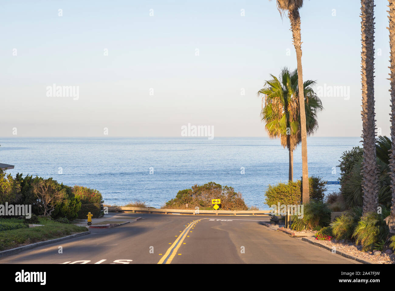 Vista costiera in Sunset Cliffs comunità di San Diego, California, Stati Uniti d'America. Foto Stock