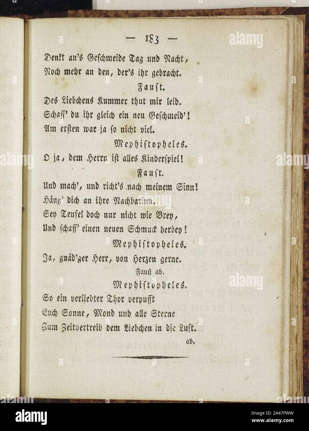 Faust I (Goethe) 183. Foto Stock