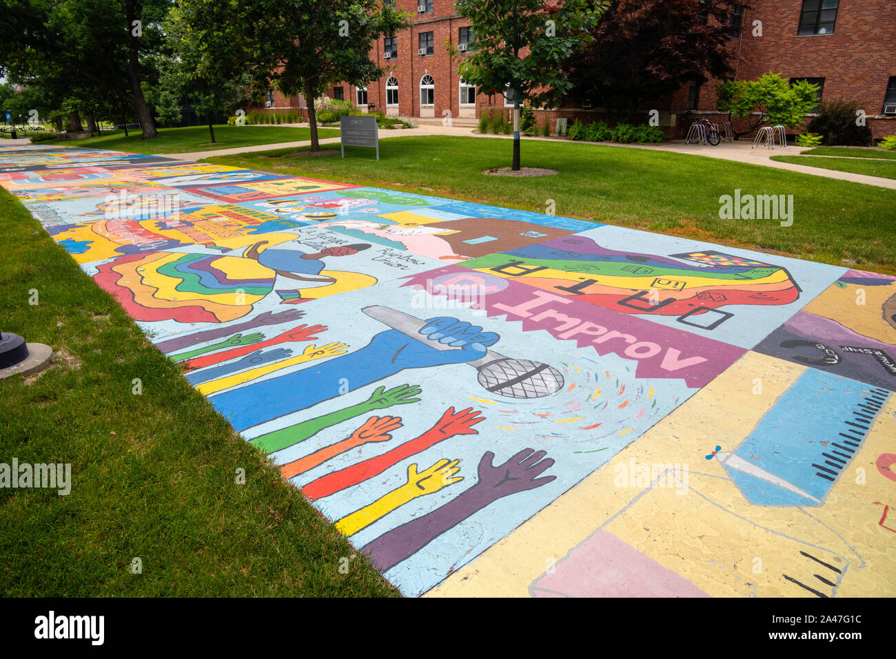 Immagine di Drake University, un medie università privata di Des Moines, Iowa, USA. Foto Stock