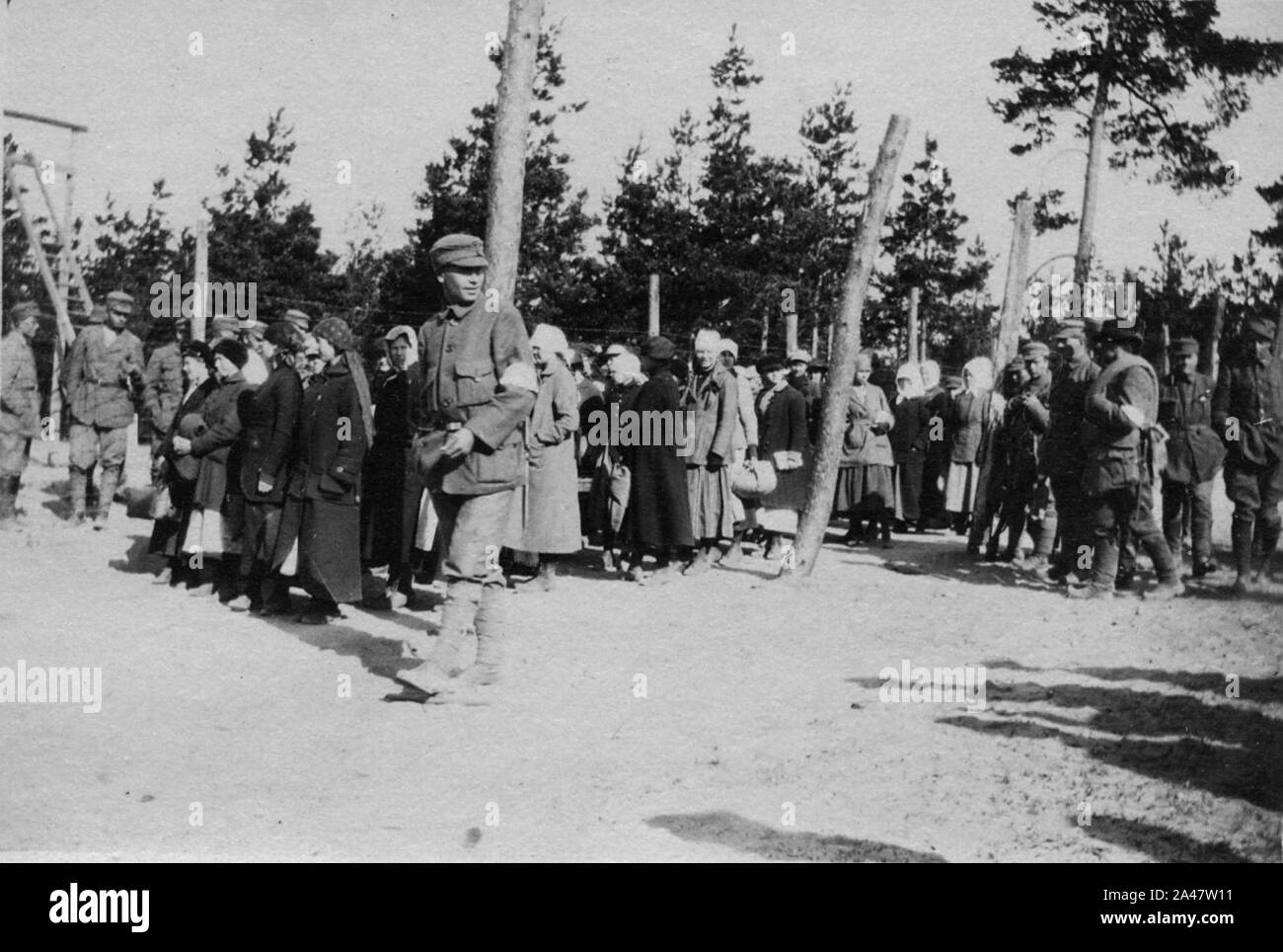 Femmina-prigionieri Dragsvik-1918. Foto Stock