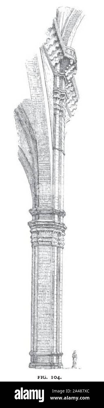 Fig 104 -molo interno, Cattedrale di Firenze. Foto Stock