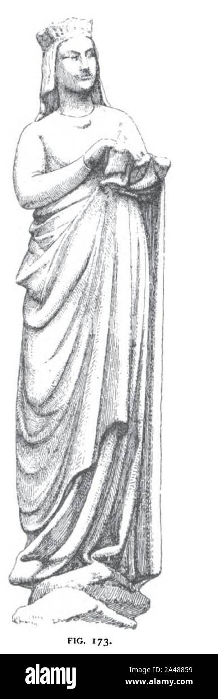 Fig. 173 - Statua del transetto Nord, Paris. Foto Stock