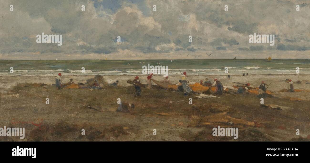 Filippo Carcano - isole Pescadores en la playa. Foto Stock