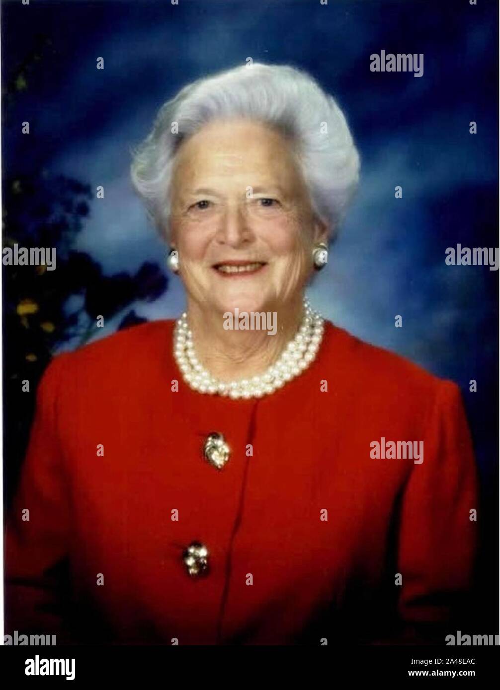 La First Lady Barbara Bush. Foto Stock