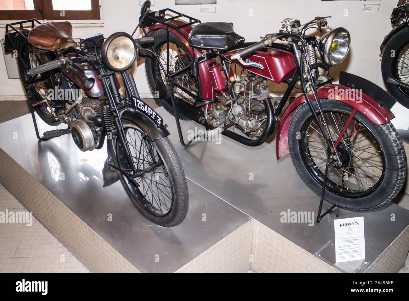 Marsiglia (Francia) Musée de la moto - Motorcycle Museum : Sansoupap e Rhony'x 250cc 1930 Foto Stock
