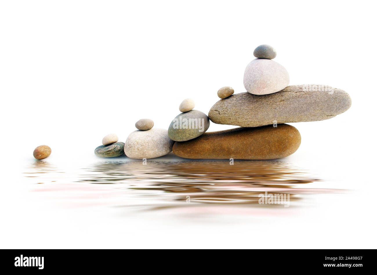 Pietre levigate a simboleggiare la salita. Foto Stock