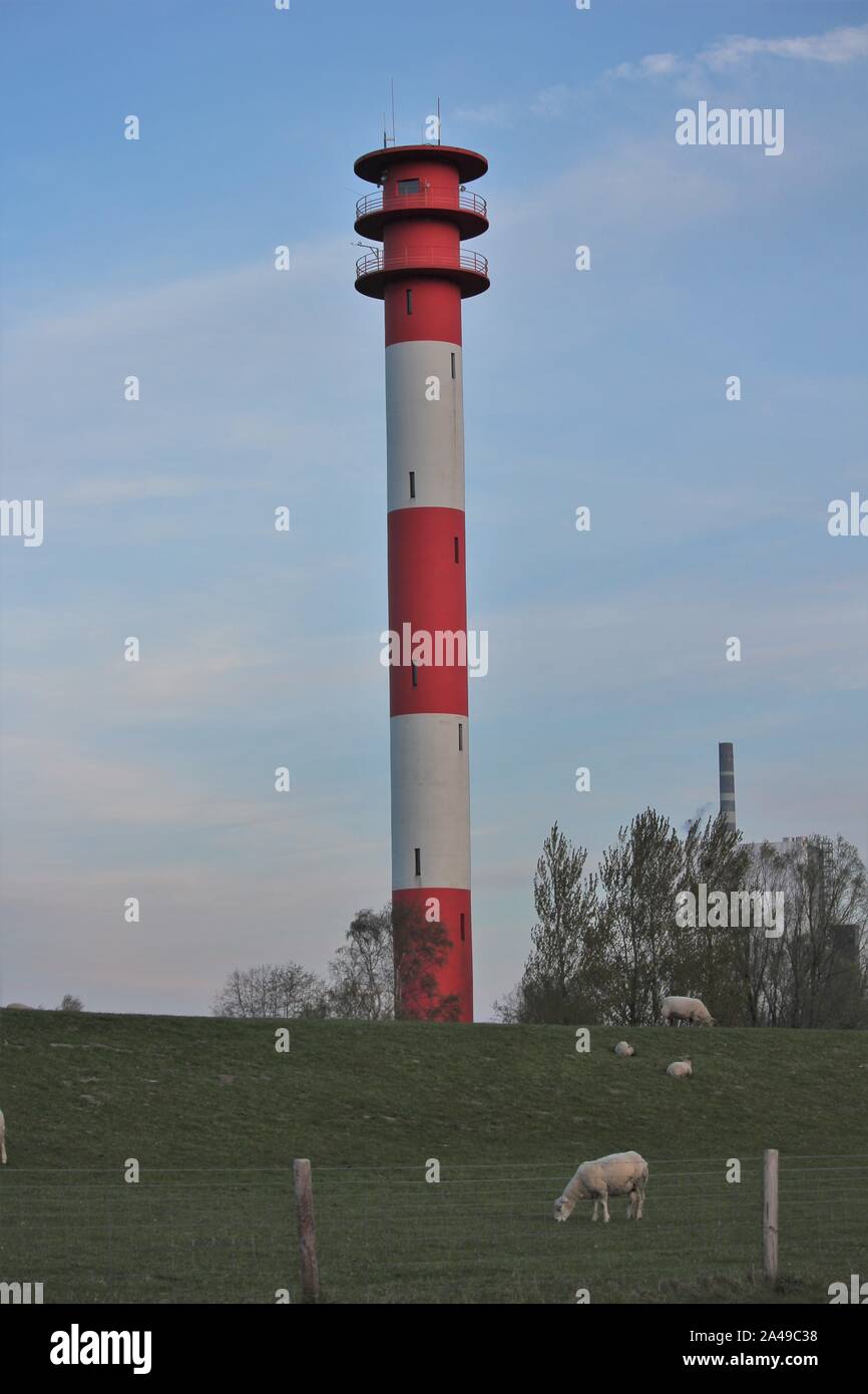 Luce posteriore Voslapp, Wilhelmshaven, Germania Foto Stock