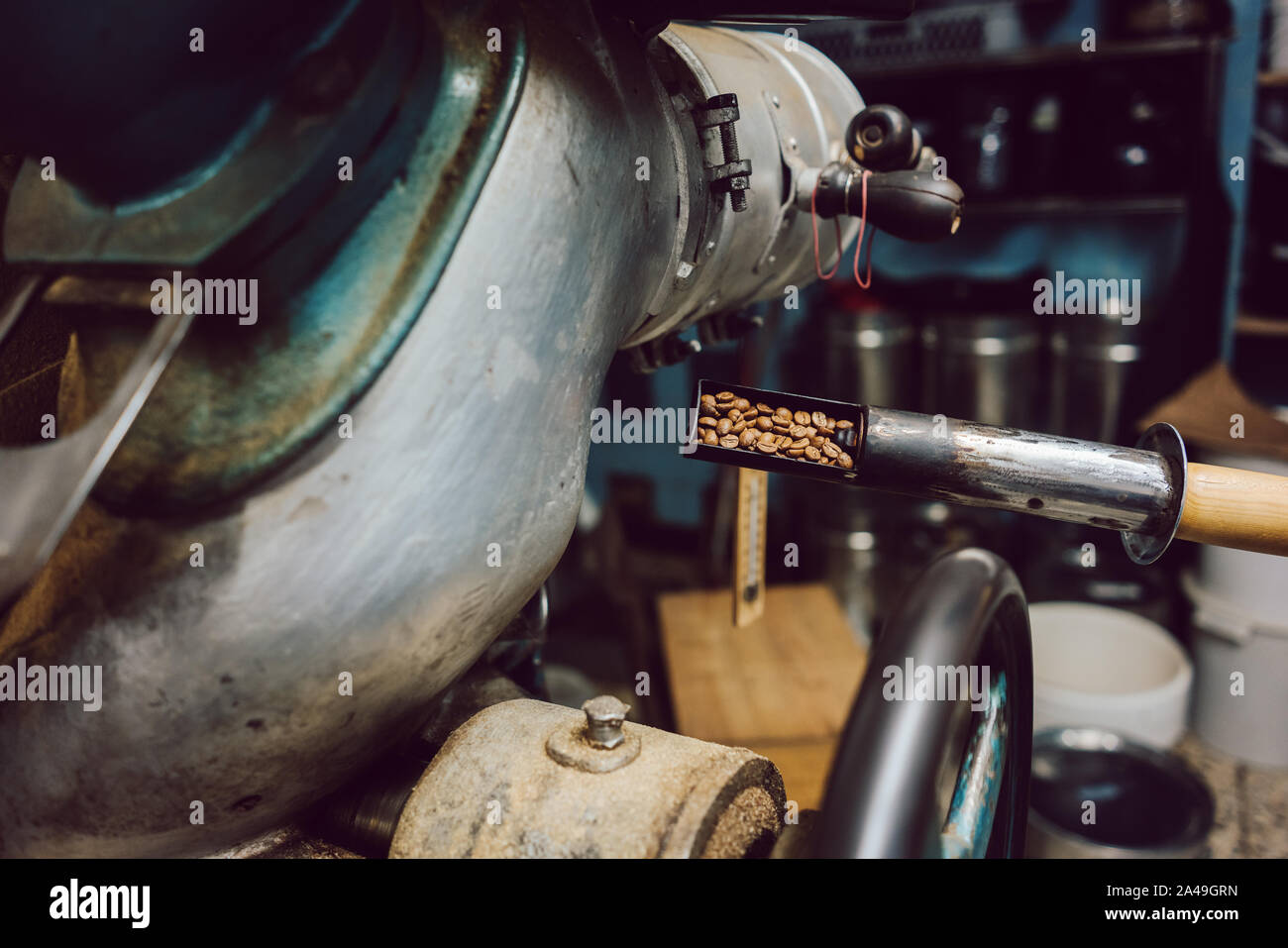 Essendo il campione prelevato del torrefattore Foto Stock