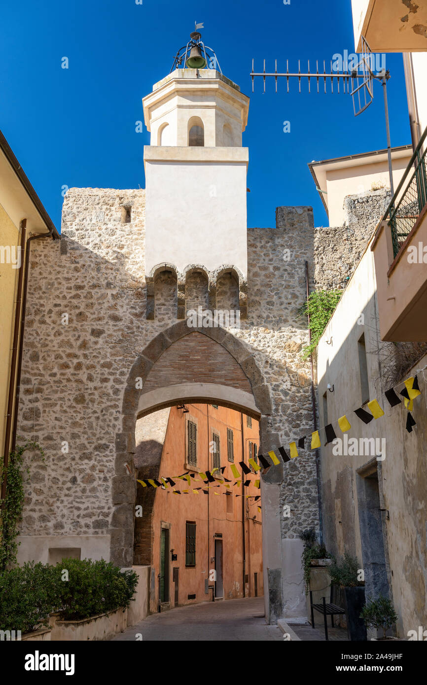 Porto Ercole, Grosseto, Toscana, Italia: villaggio storico nel promontorio di Monte Argentario Foto Stock