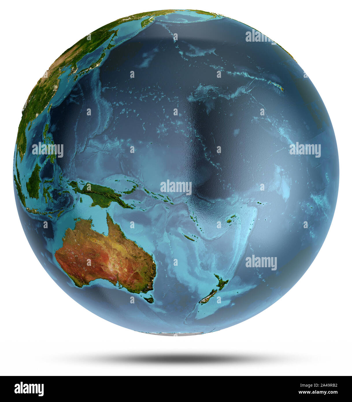 Australia e Oceania. Gli elementi di questa immagine fornita dalla NASA. Il rendering 3D Foto Stock
