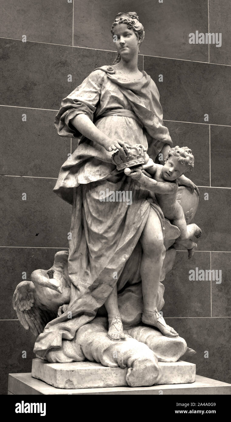 La regina di Francia Marie Leszczynska (1703-1768) come Junon 1731 marmo da Guillaume COUSTOU 1677 - 1746, francia, francese. Foto Stock
