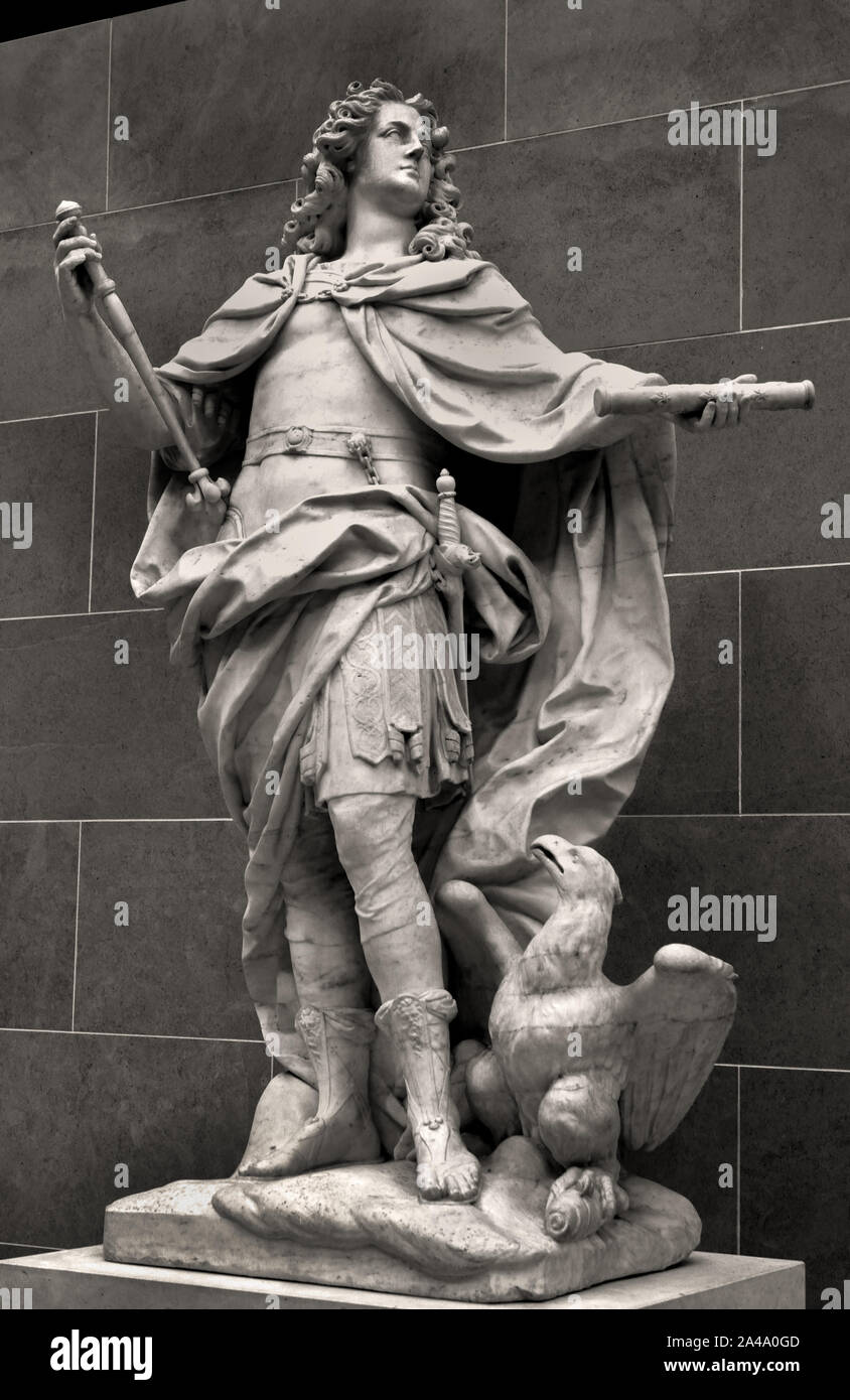 Il Re Luigi XV (1710-1774) in Giove 1731 marmo da Guillaume COUSTOU 1677 - 1746, francia, francese. Foto Stock