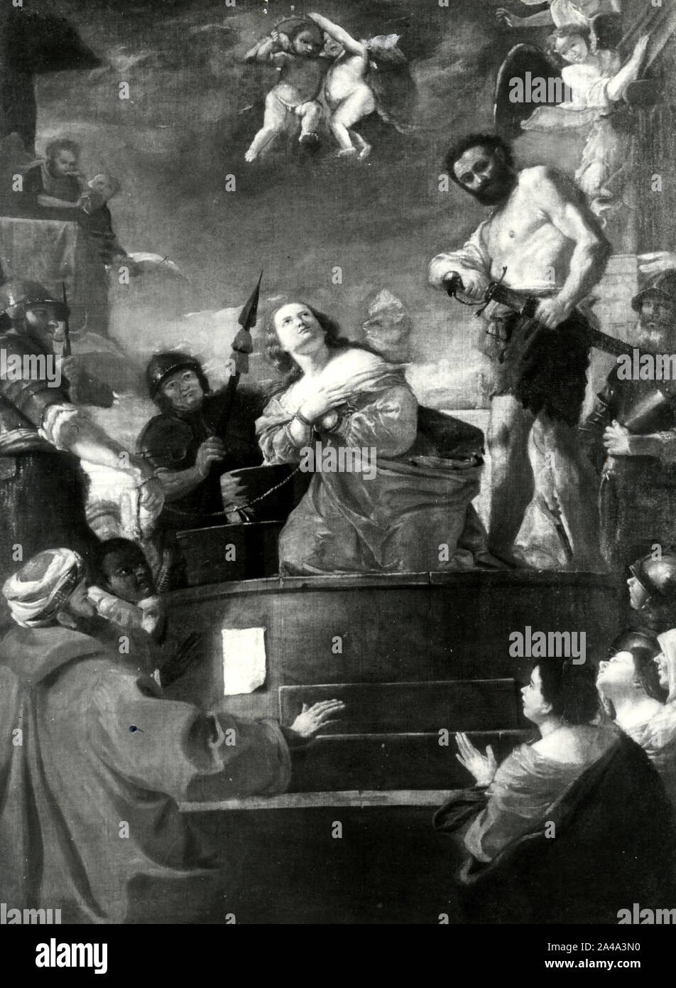 Il Martirio di Santa Caterina di Alessandria, dipinto da un artista italiano Mattia Preti, 1930s Foto Stock