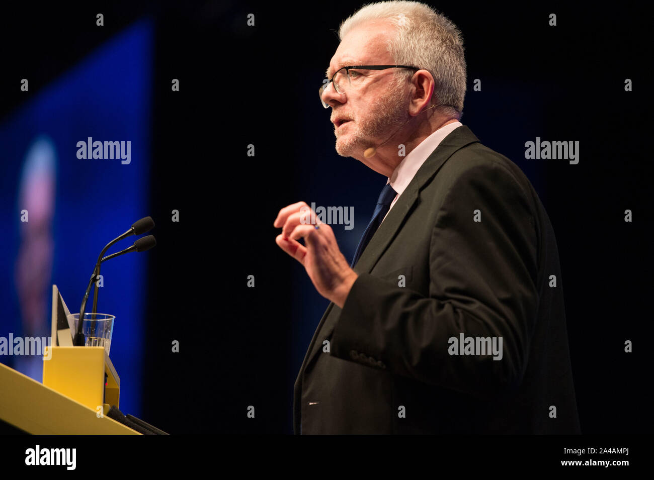 Aberdeen, Regno Unito. Il 13 ottobre 2019. Nella foto: Michael Russell MSP. Partito nazionale scozzese (SNP) conferenza presso la Aberdeen Exhibition Conference Centre (AECC). Credito: Colin Fisher/Alamy Live News Foto Stock