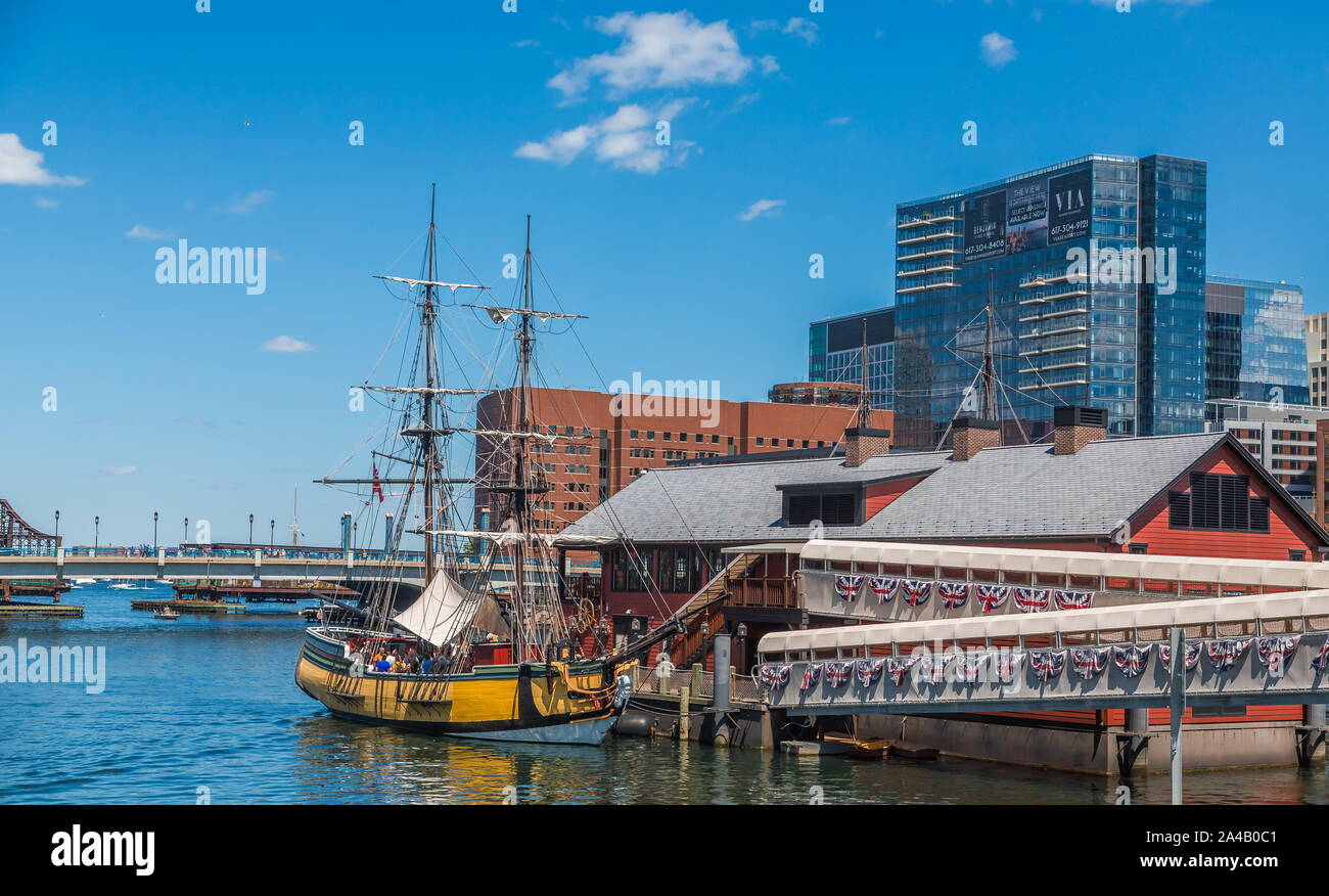 BOSTON, MASSACHUSETTS - Luglio 9, 2017: Boston è una delle città più antiche degli Stati ed è ricco di storia. Questo porta a una grande industria del turismo Foto Stock