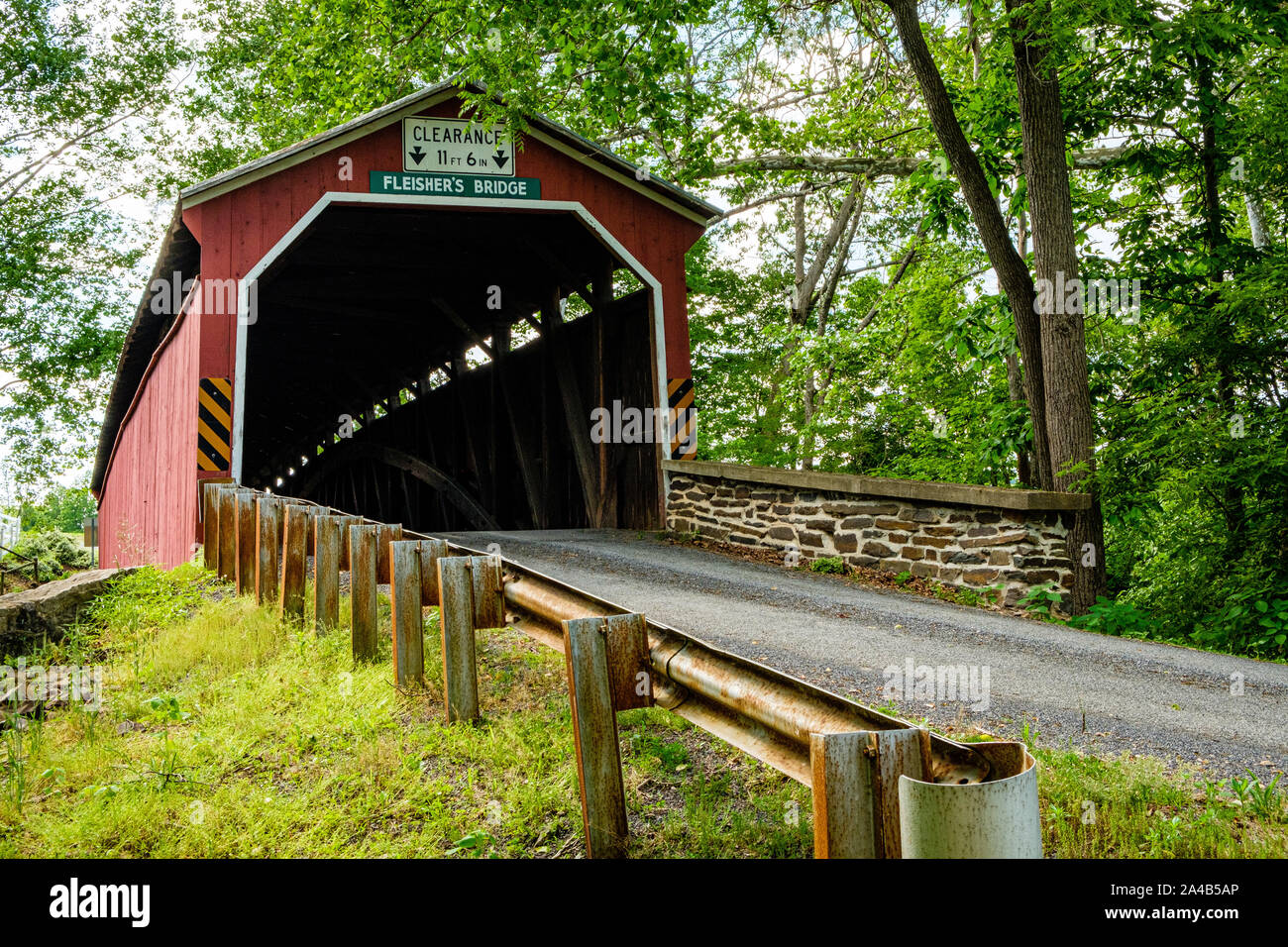 Fleishers ponte coperto, centro fieristico Road, Oliver Township Pennsylvania Foto Stock