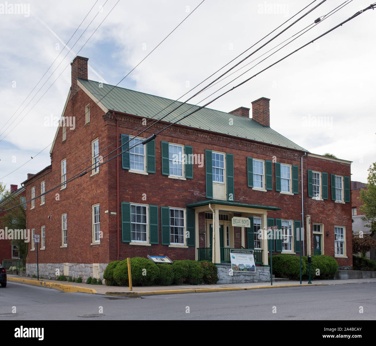 Il Belle Boyd House, una volta casa di spy confederato Belle Boyd durante l'Unione occupazione di Martinsburg, West Virginia, durante la Guerra Civile Americana Foto Stock
