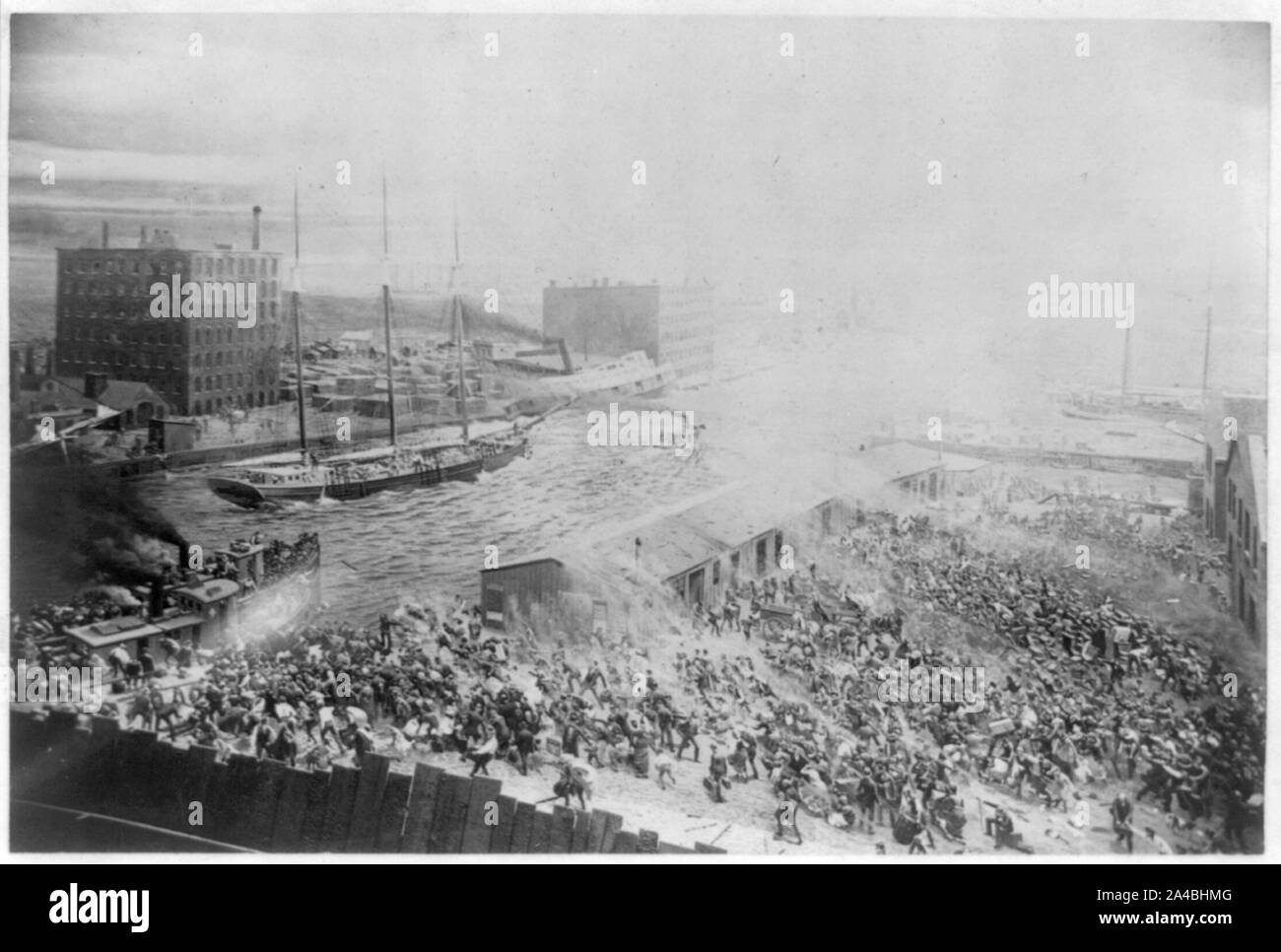 Il Chicago Fire, 1871 Foto Stock