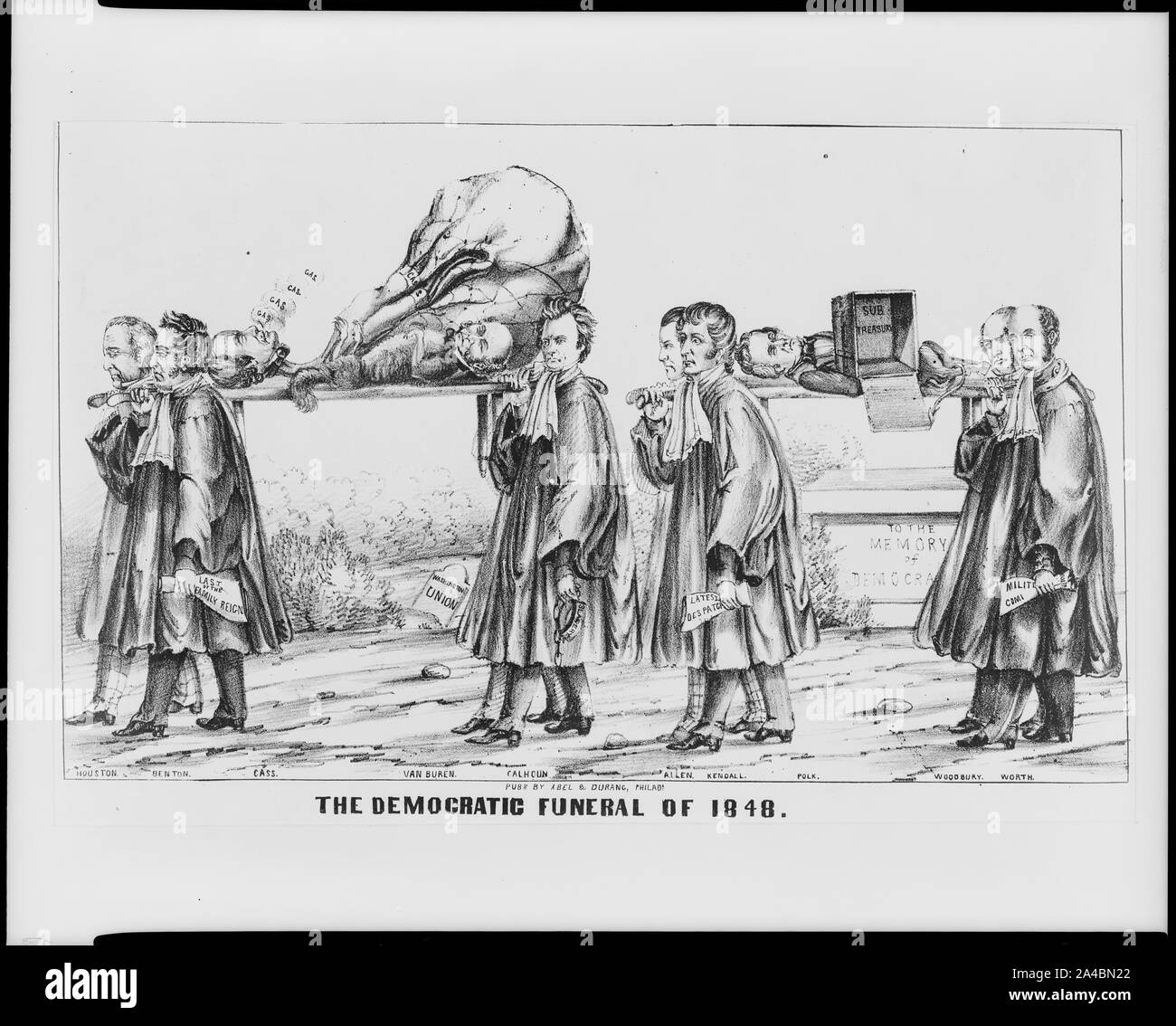 Il funerale di democratica del 1848 Foto Stock