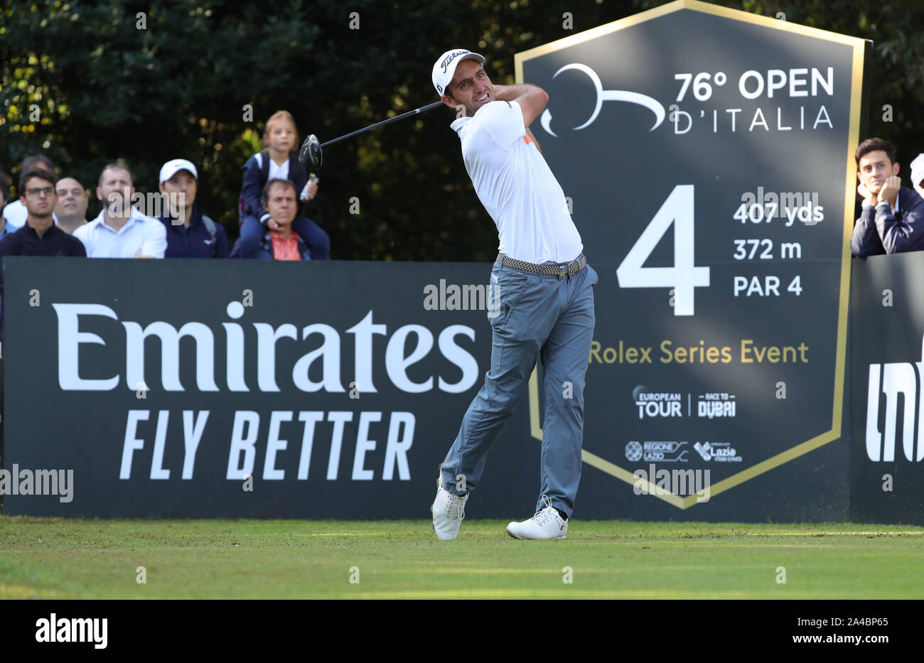 Edoardo molinari european tour gara dubri 76 durante il 76° Open d'Italia, Roma, Italia, 12 ott 2019, Sport Golf Foto Stock