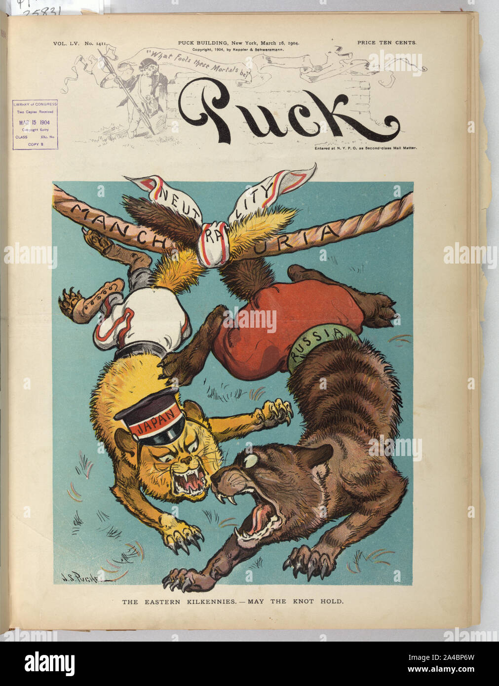 Il Kilkennies Orientale - può il nodo tenere premuto / J.S. Pughe. Foto Stock