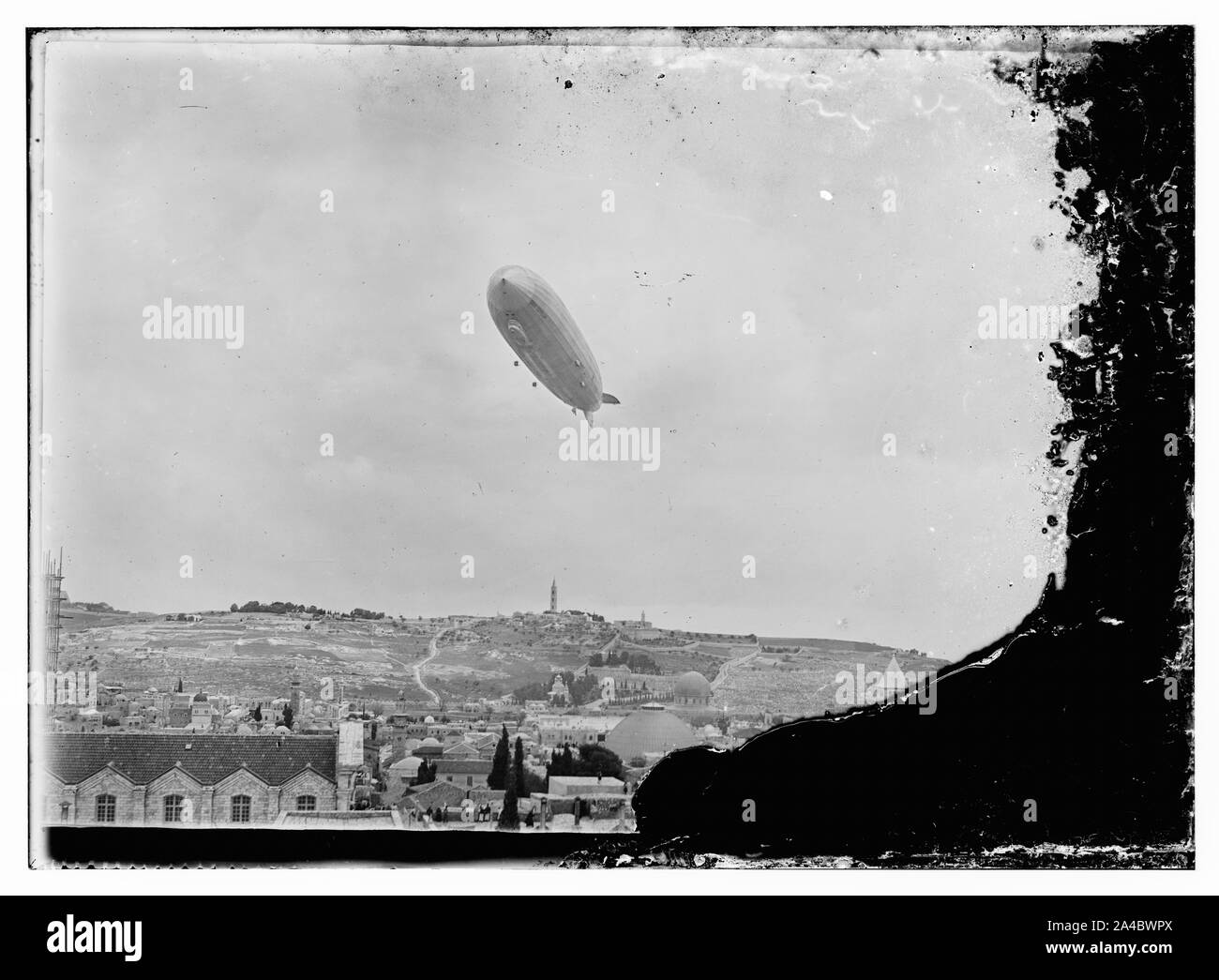 L'innesto [cioè Graf Zeppelin] sopra Gerusalemme Foto Stock