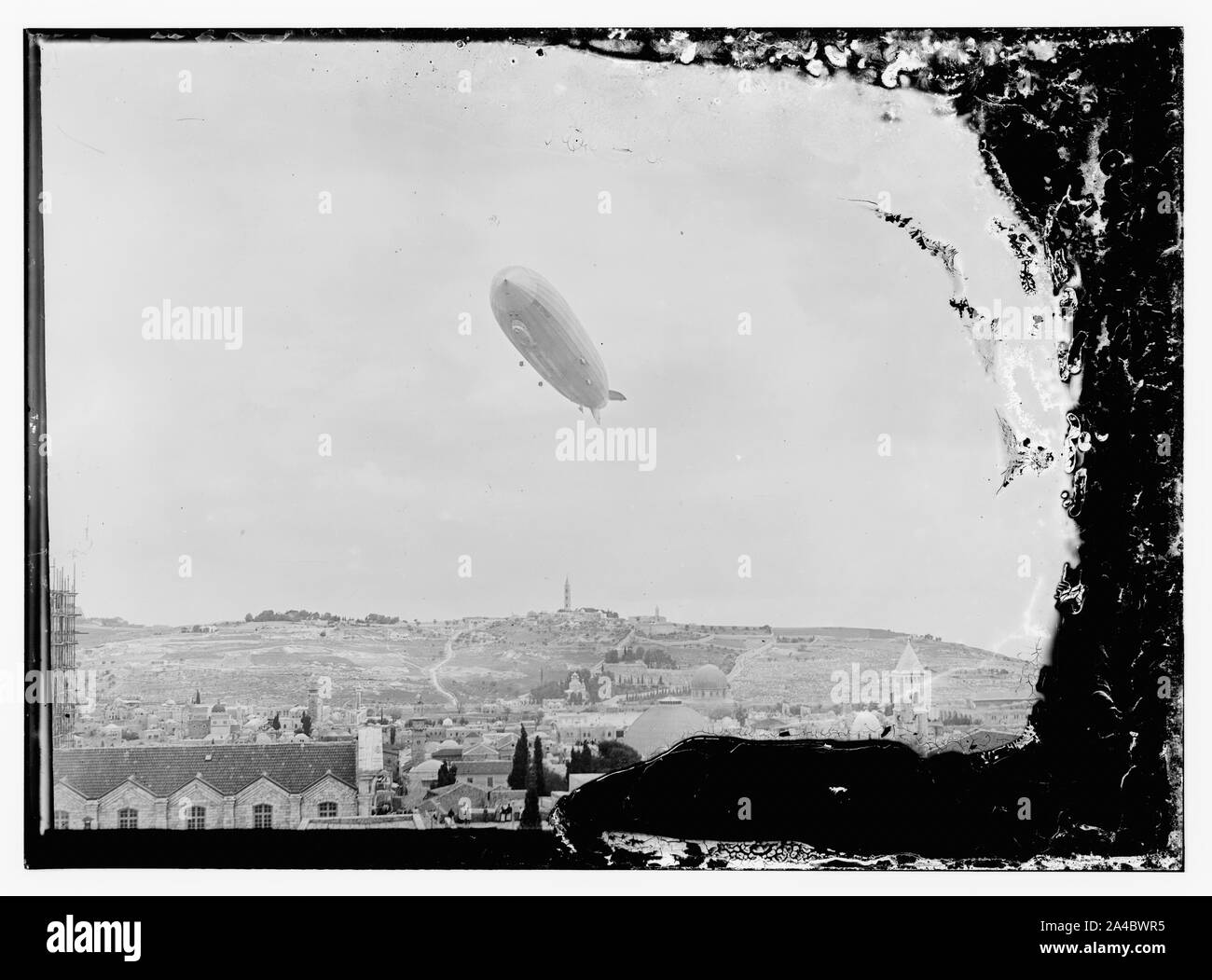 L'innesto [cioè Graf Zeppelin] sopra Gerusalemme Foto Stock