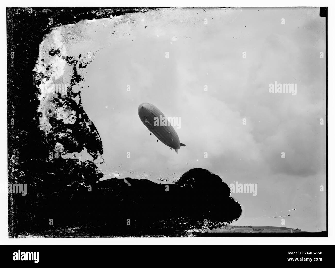 L'innesto [cioè Graf Zeppelin] sopra Gerusalemme Foto Stock