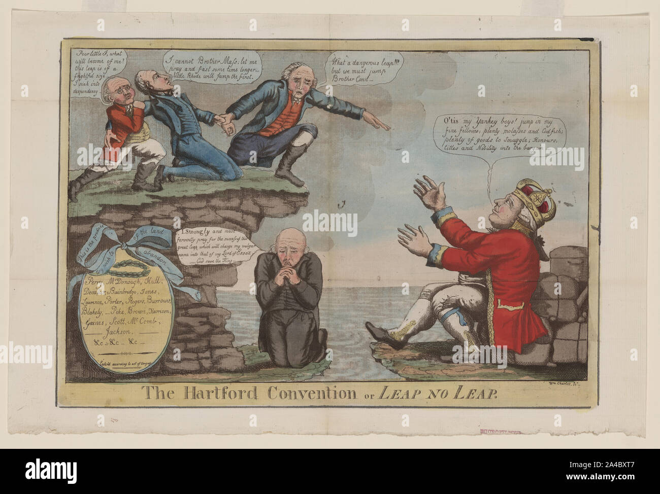 Hartford Convenzione o Leap nessun salto / Wm. Charles, Sc. Foto Stock