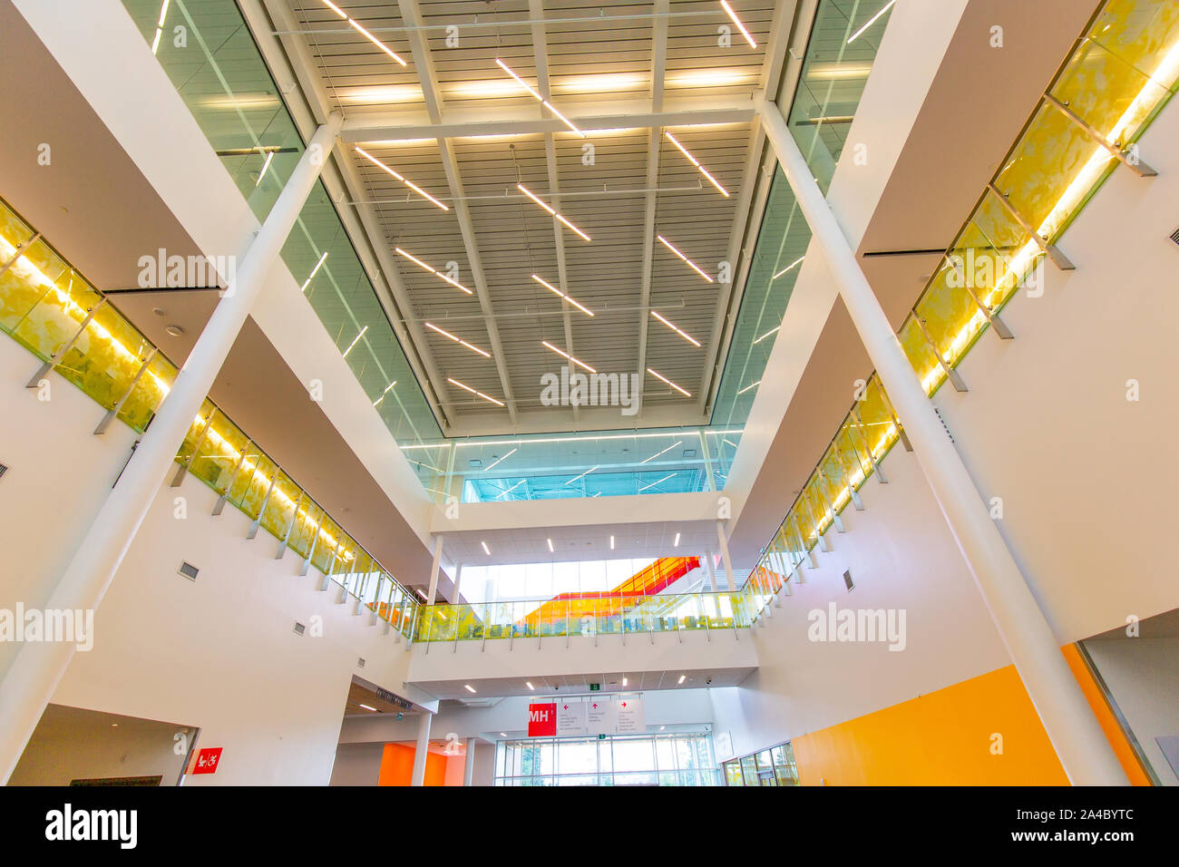 King cittã, Ontario, Canada-20 giugno, 2019: aule e laboratori di Magna Hall di Seneca college campus in King cittã Foto Stock