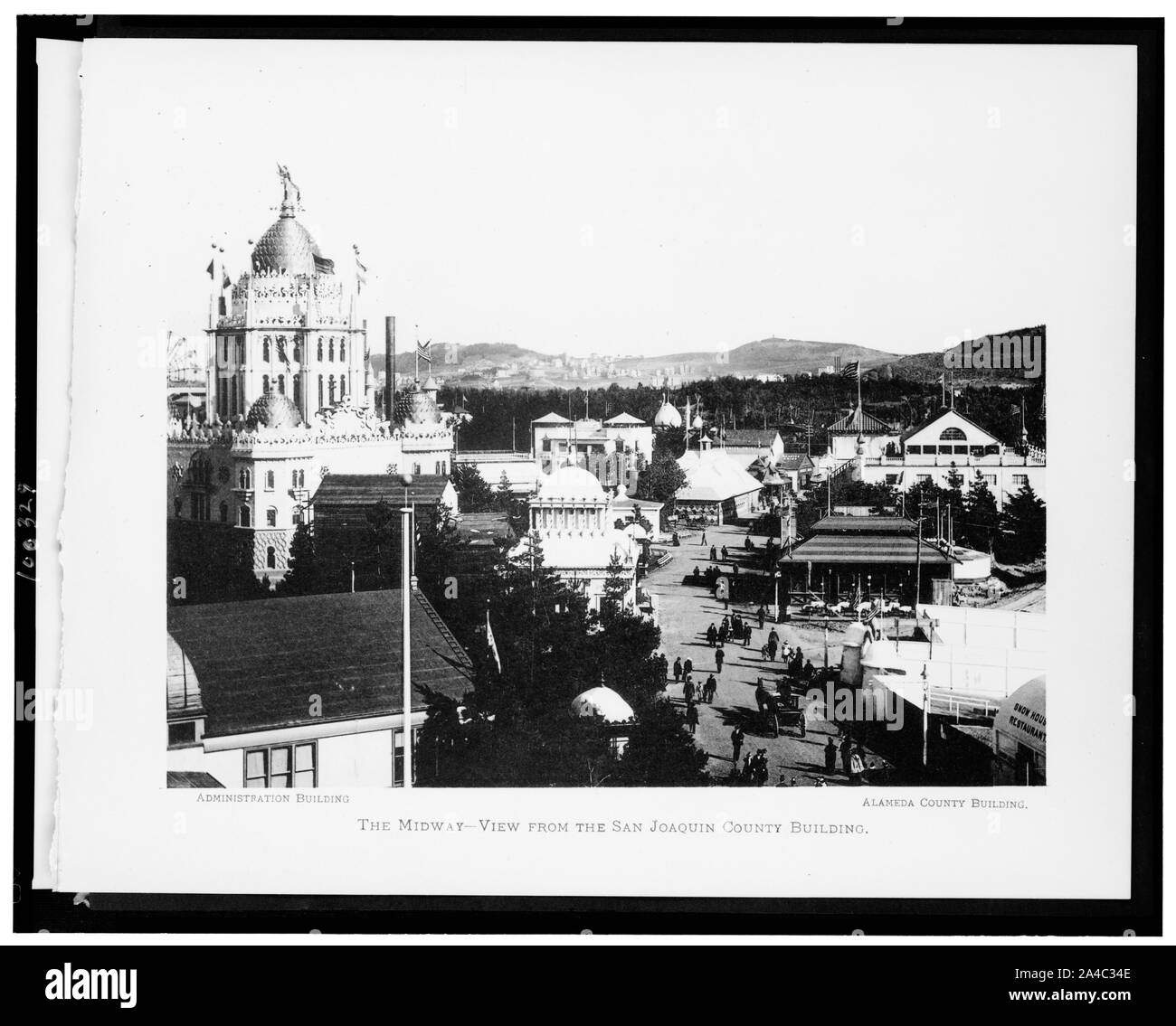 Midway--vista dal San Joaquin County Building Foto Stock