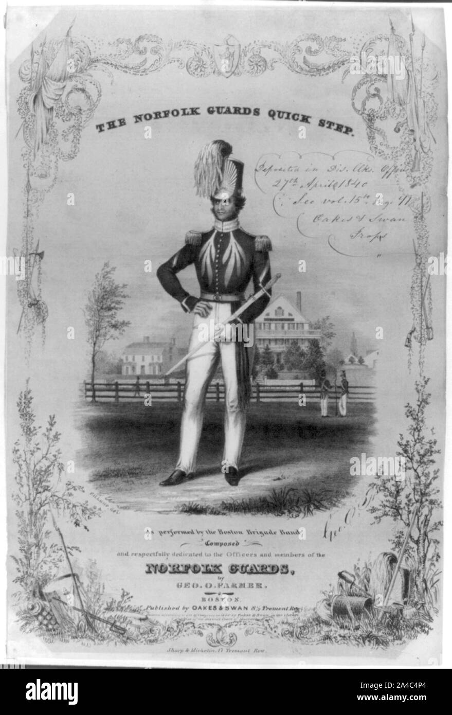 Le guardie di Norfolk Quick Step, come eseguita dal Boston Brigade band... Foto Stock