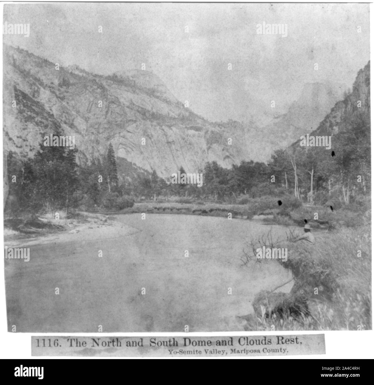 Il nord e il sud la cupola e la nuvola di riposo, Yosemite Valley, Foto Stock