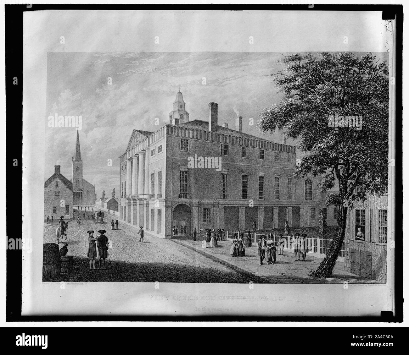 Il vecchio municipio, Wall Street, N.Y. 1789 Foto Stock