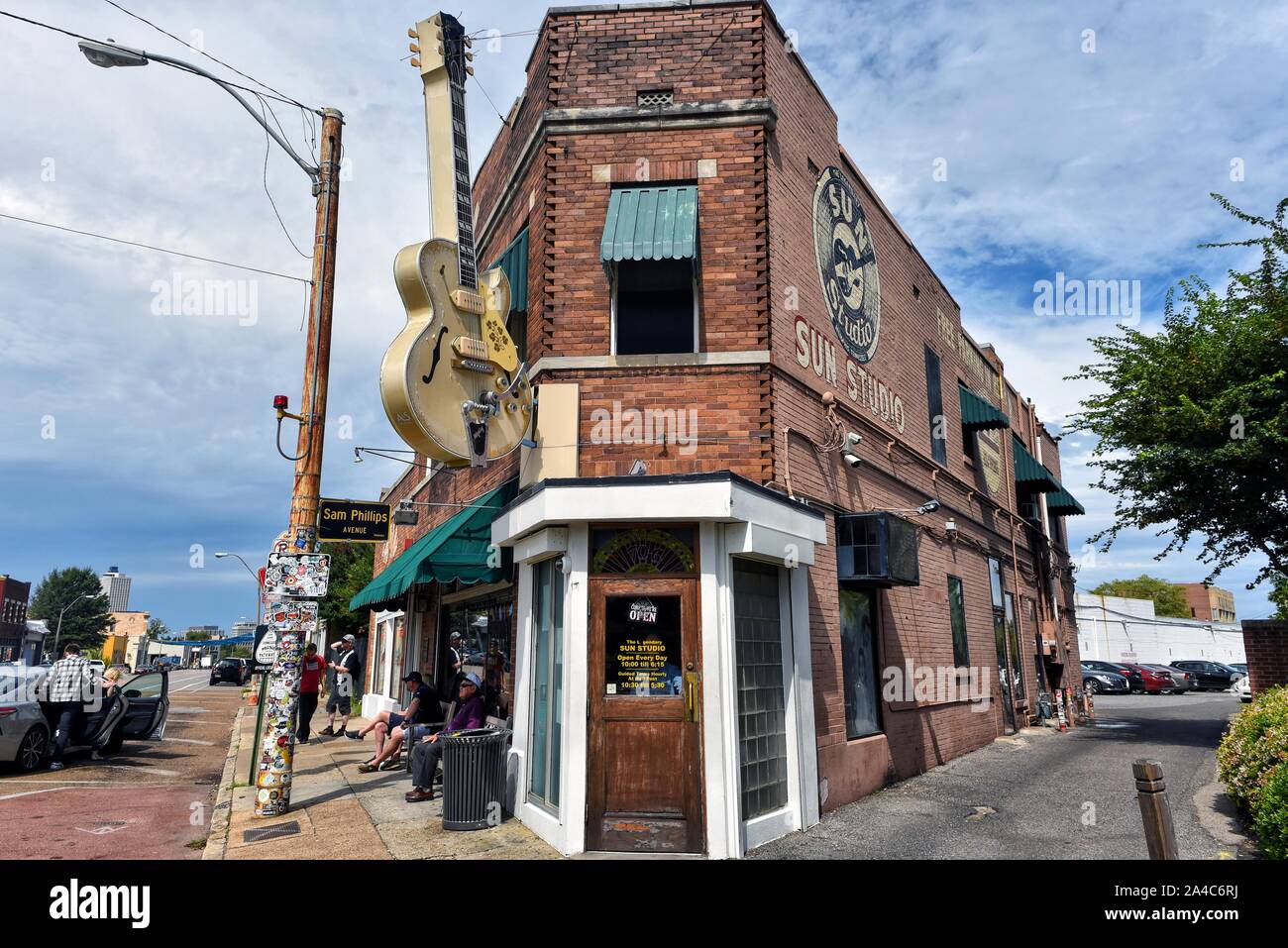 Memphis, TN, Stati Uniti d'America - 24 Settembre 2019: Il leggendario Sun Studio sull Unione europea Avenue è stato chiamato il luogo di nascita del Rock and Roll. Proprietario Sam Phillips r Foto Stock