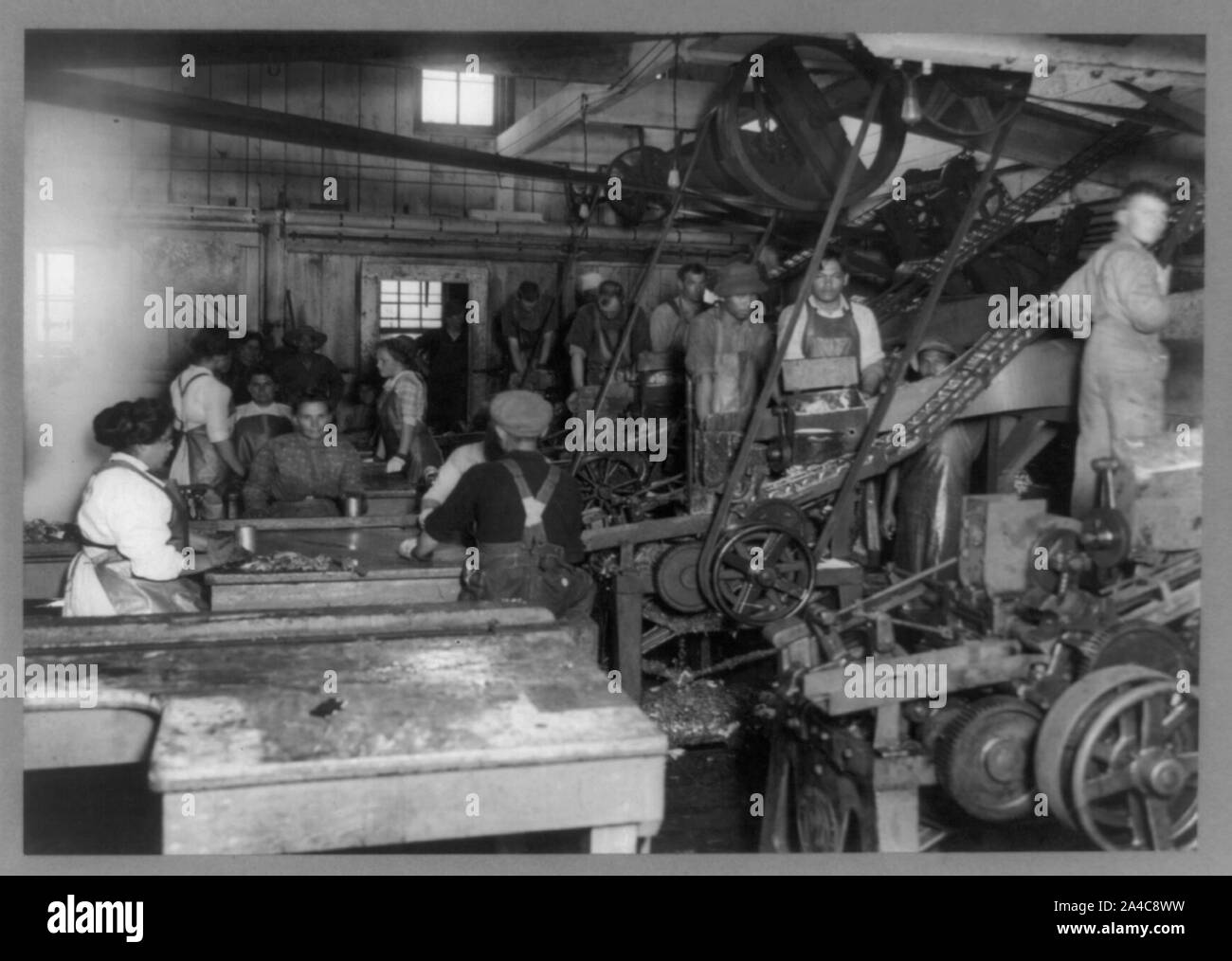 Il sanitario macchina di riempimento Foto Stock