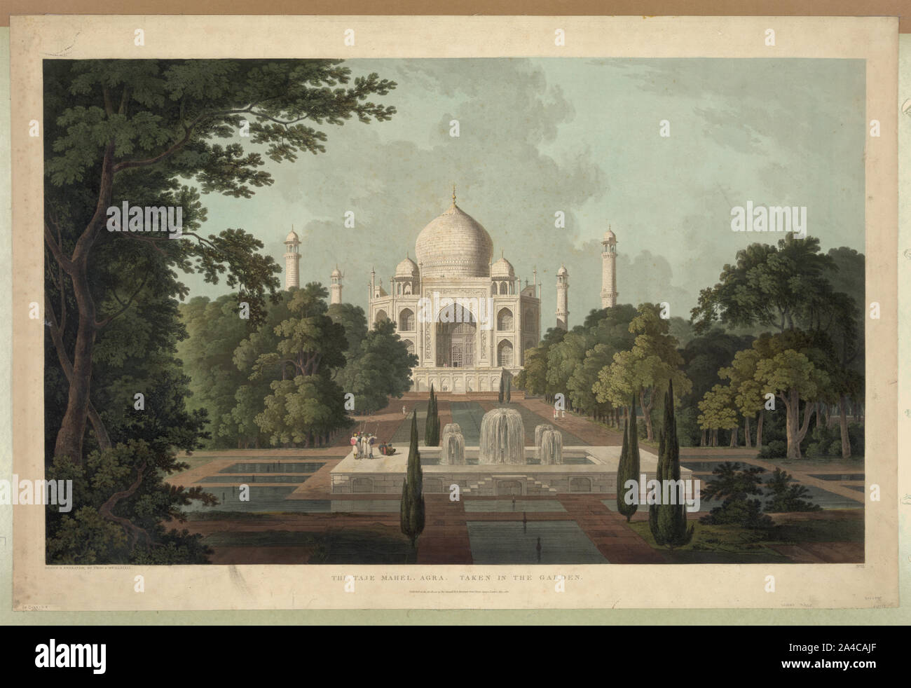 La Taje Mahel, Agra. No. Ho / disegnati e incisi da Thomas e William Daniell. Foto Stock