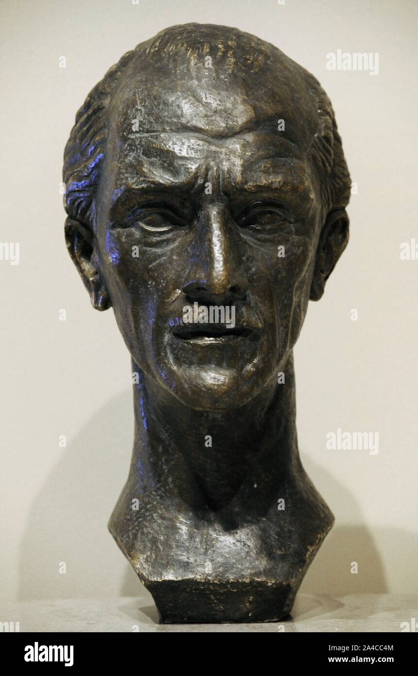 Kazimierz Michalowski (1901-1981). Arqueólogo y polaco egiptólogo. Busto. Galería Faras. Museo Nacional. Varsovia. Polonia. Foto Stock