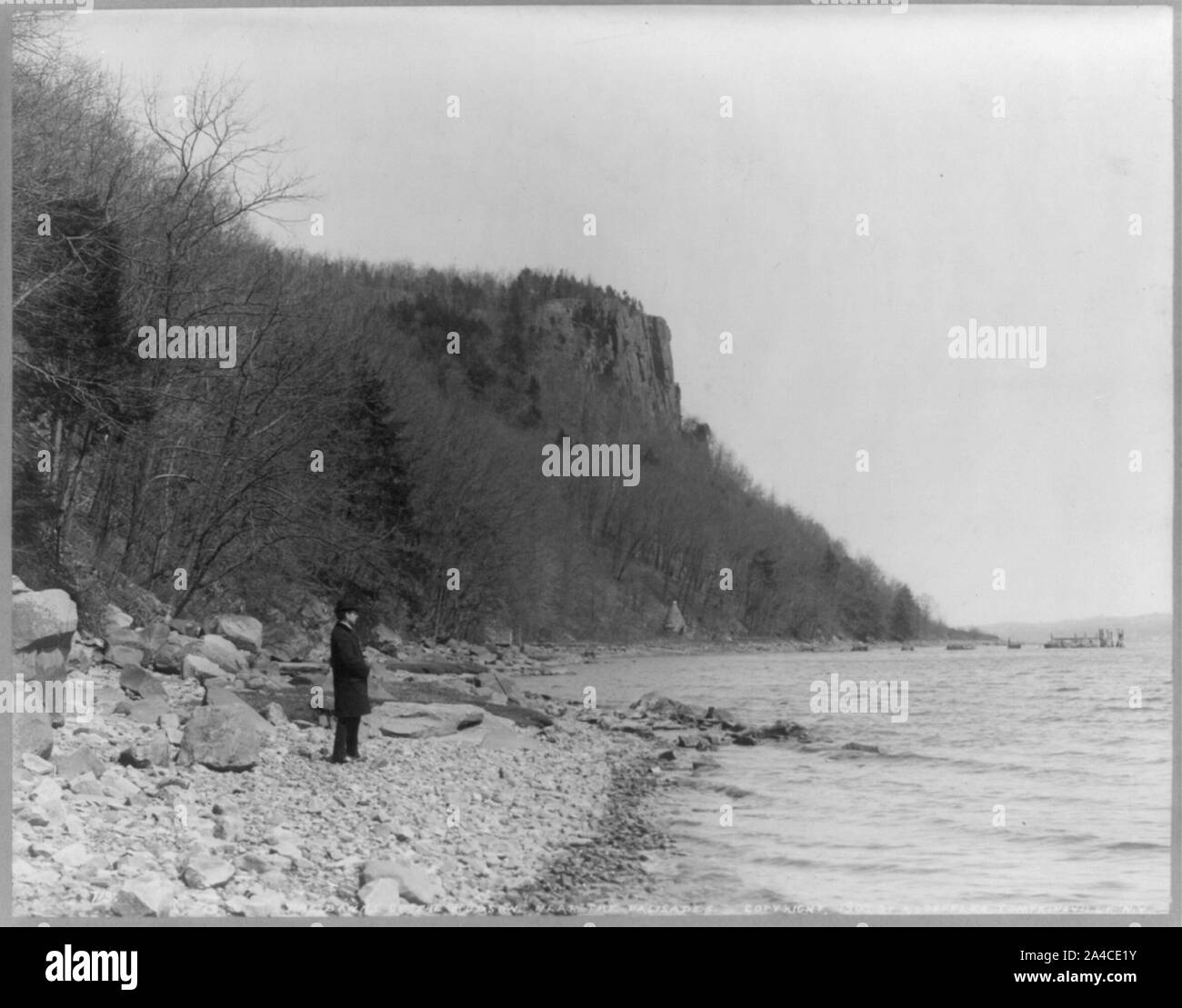 Le rive del fiume Hudson nei pressi della Palisades, N.Y. Foto Stock